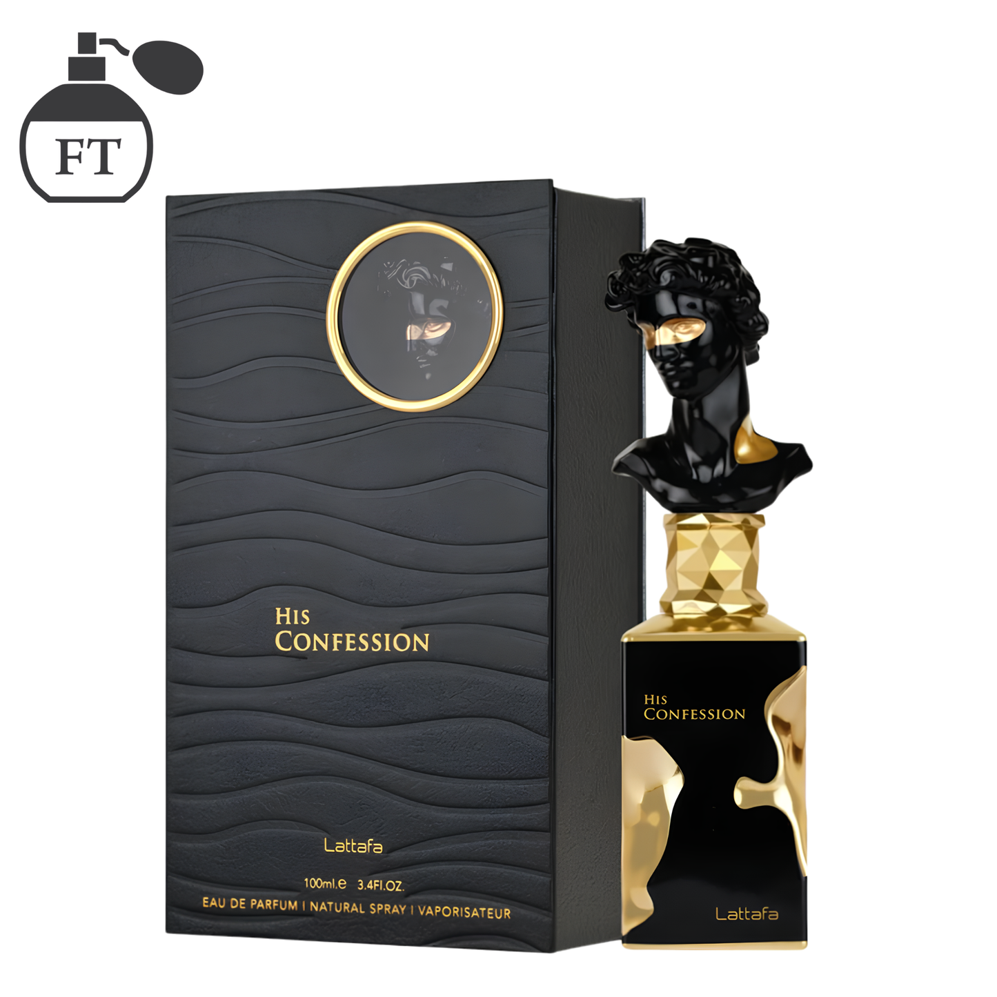 His Confession Lattafa – 100 ml Hombre - Línea Premium